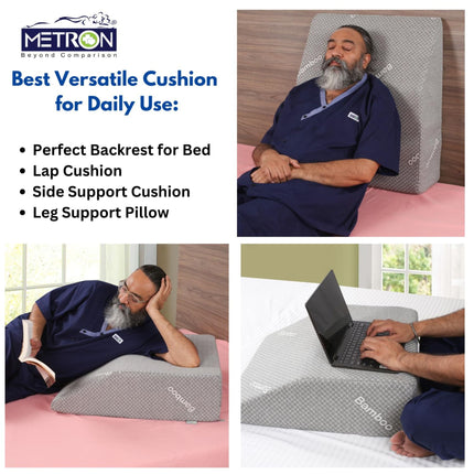 Leg Elevation Pillow for Swelling, Sciatica & Blodd Circulation | Extra Large Orthopedic Bed Wedge Pillow fo |  Metron Regularextralarge LE008