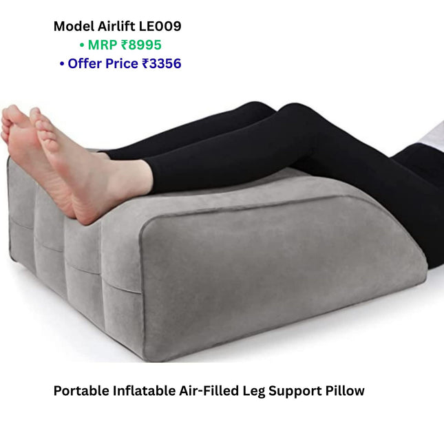 portable leg elevation pillow for home and travel use to relieve tired legs quickly