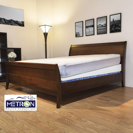 comfortable sleeping setup with wedge pillow on bed for back support acid reflux and better breathing posture by Metron