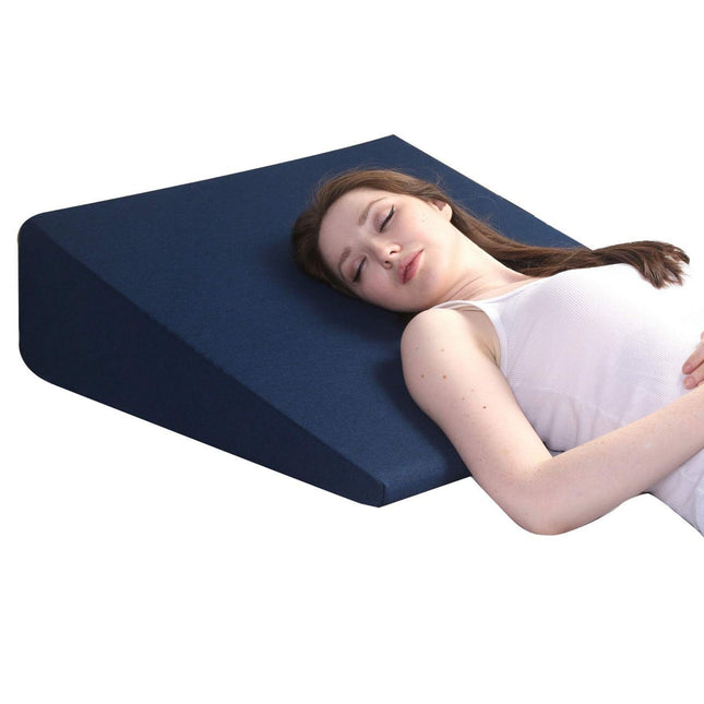 Metron wedge pillow for acid reflux relief while sleeping, wide support incline pillow for comfortable side and back sleeping position