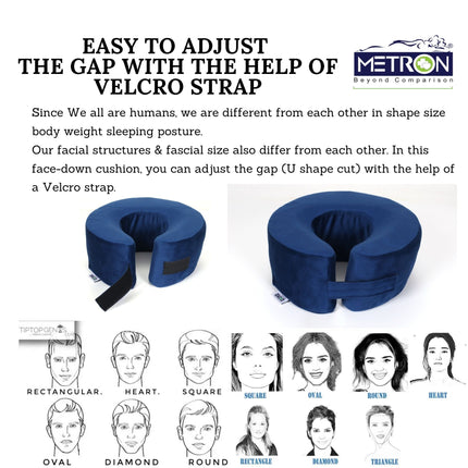 face down pillow that fits different face shapes for comfortable eye surgery recovery sleeping position