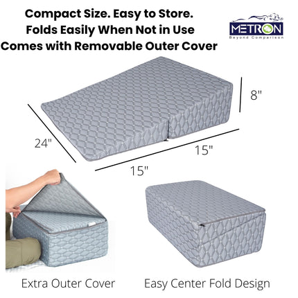 portable wedge pillow for bed and home use easy to fold and store ideal for small spaces and daily comfort Metron