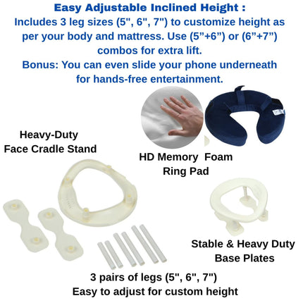 Face Down Pillow with Stand for Eye Surgery Recovery – Memory Foam Face Cradle | ComfortCradle FDP002