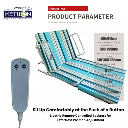 remote controlled back support for bedridden patient easy sitting solution at home India Metron