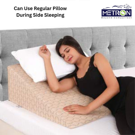 can you sleep on side with wedge pillow and regular pillow comfortably for better sleep posture India Metron