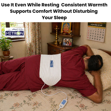 use heating pad while sleeping for back pain relief comfortable night support metron