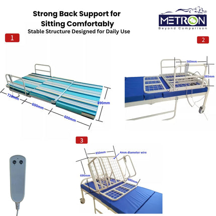 support for sitting up in bed for elderly patient without help home care India Metron