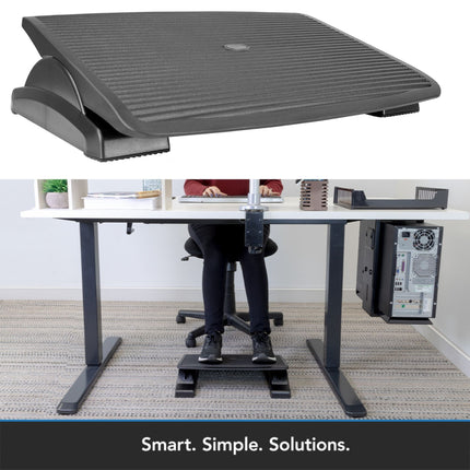 tilt foot rest for under desk with adjustable angle helps find comfortable leg position while working