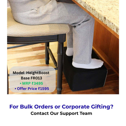 under desk foot rest for office chair for leg support and long sitting comfort India