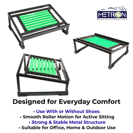 Under desk foot rest for office and home use provides comfortable leg support and helps improve posture during long sitting