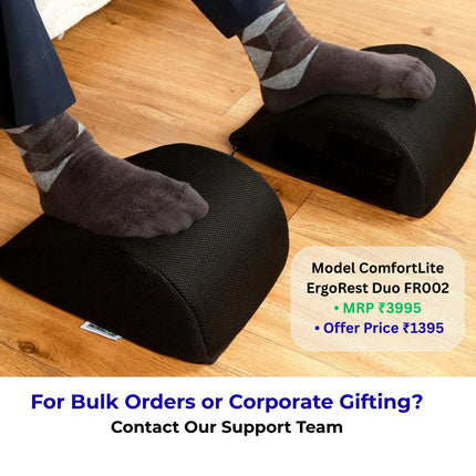 under desk foot rest for work from home and office use for long hours