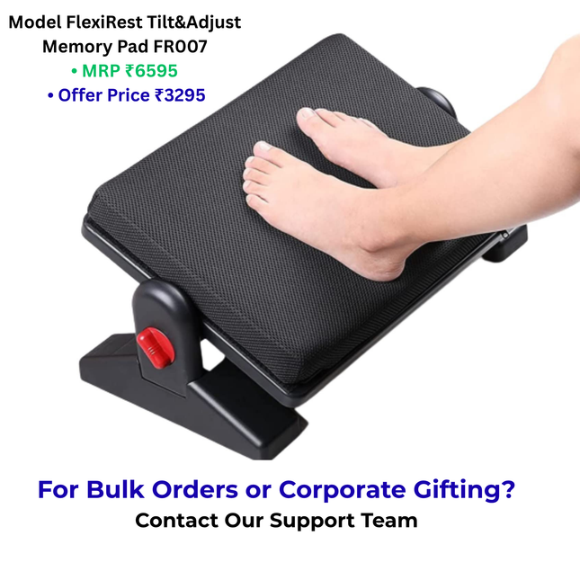 Best foot rest for office chair for long sitting comfort at home or office by Metron FR007