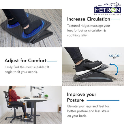 under desk foot rest with textured surface helps improve blood circulation and reduce foot fatigue