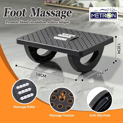 under desk foot rest with massage texture helps improve blood circulation and reduce foot fatigue during long sitting