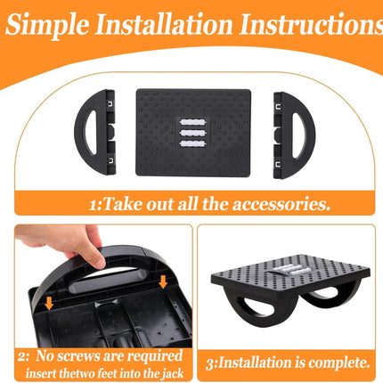 under table foot rest size suitable for office chair setup helps support feet properly while working