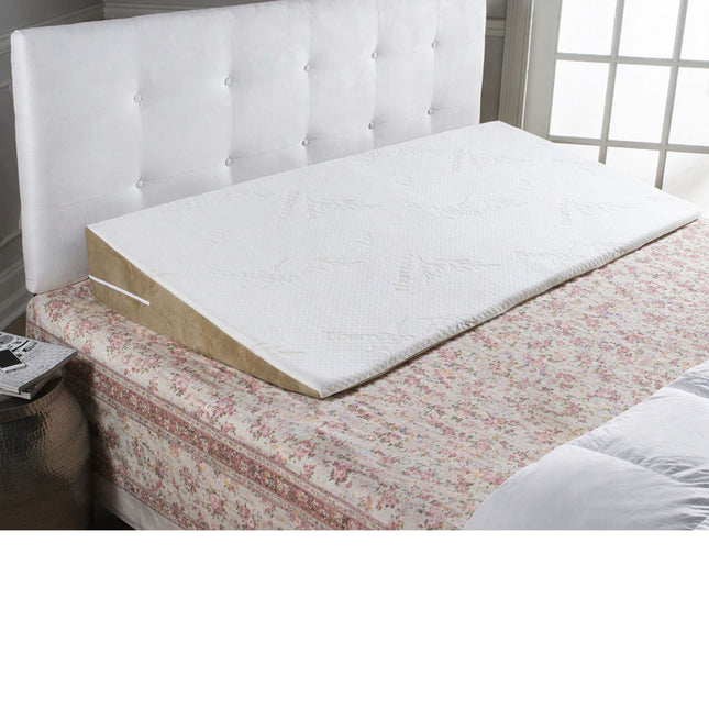 Wedge pillow for acidity relief and inclined sleeping, helps improve comfort and sleep posture on bed
